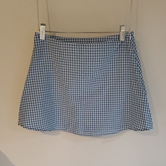 Princess Polly Dresses & Skirts - Princess Polly Blue and White A-Line Mini Skirt